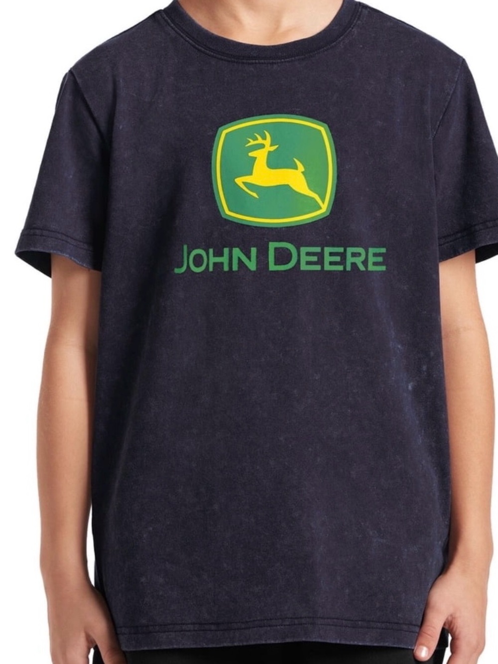 John Deere Blue snow wash Tee